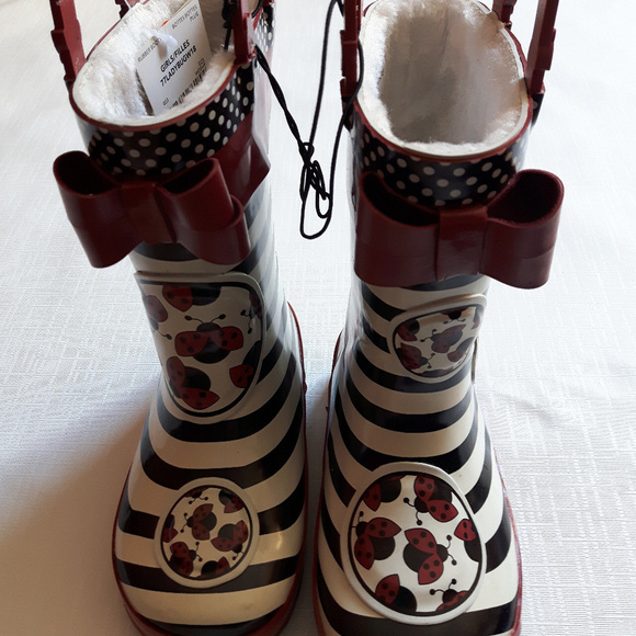 Kids Rubber boots Ladybug Stripe Polka Dots - Picture 1 of 5